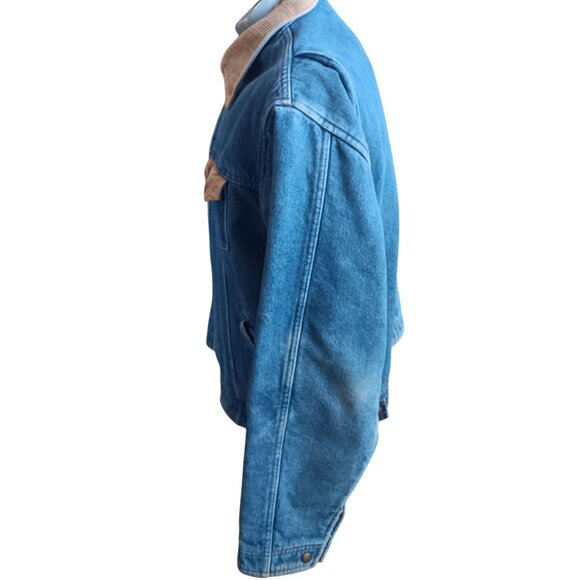 Vintage Men's Jacket XL Trucker Walls Blizzard-Pruf USA Blanket Lined Denim 80's - Picture 10 of 11